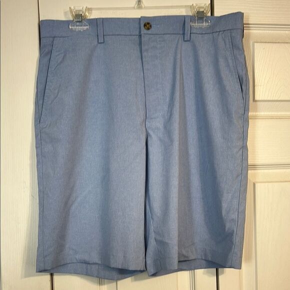 PGA TOUR Size 34 Classic Blue Flat Front Shorts Golf Athleisure Coastal Stretch - Picture 2 of 7